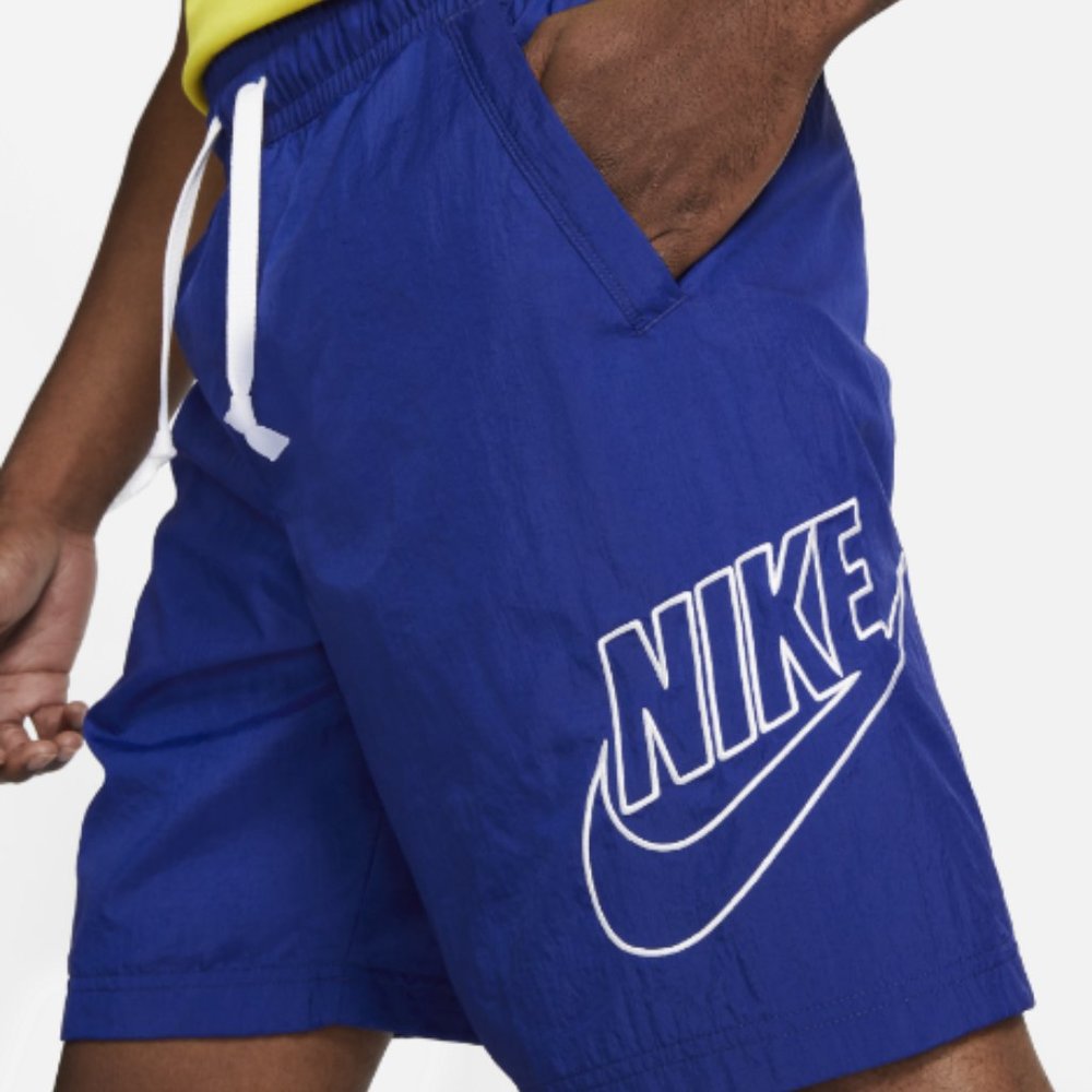 Nike Sportswear Alumni Men's Woven Flow Shorts Royal Blue Small NEW